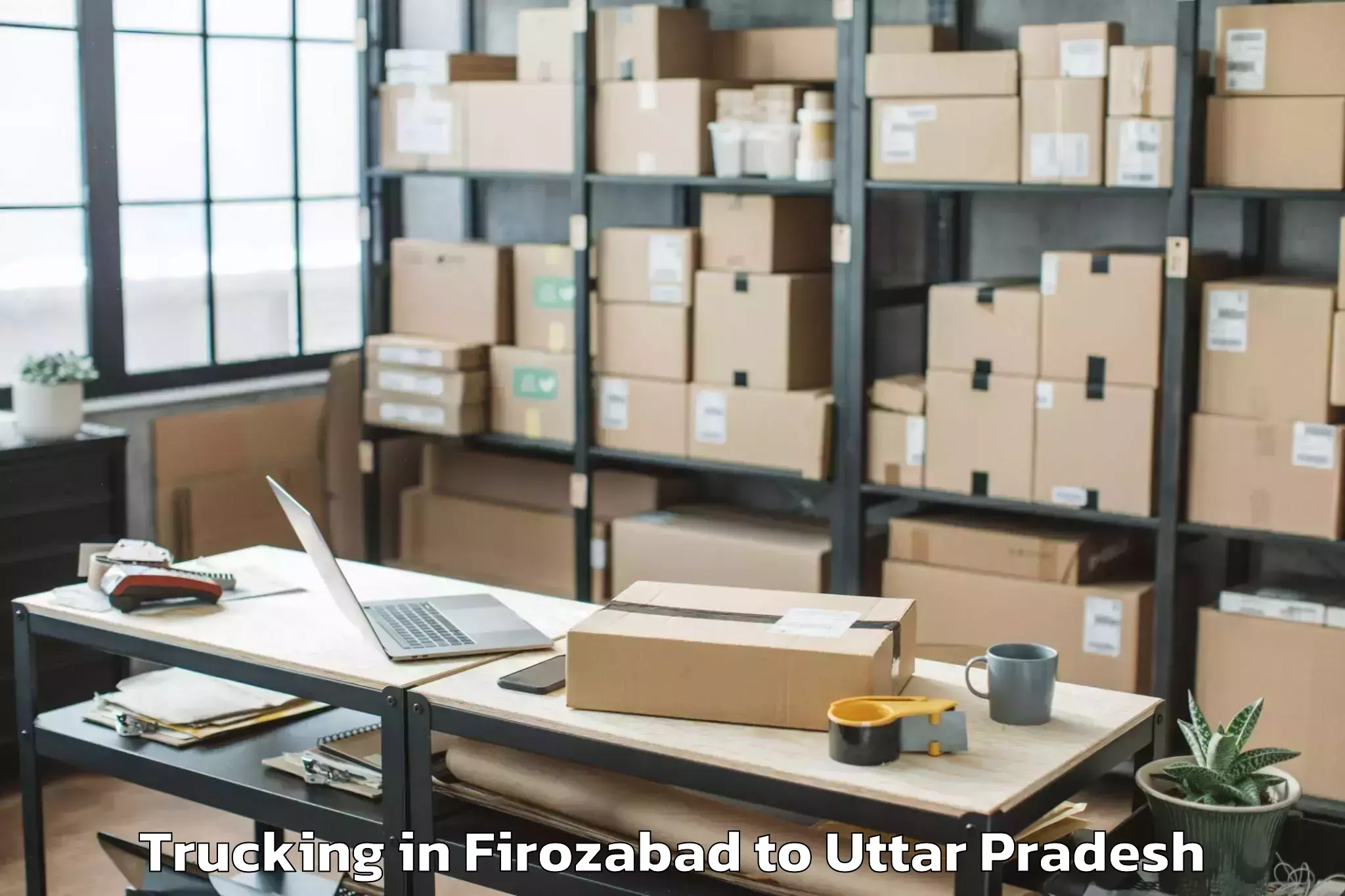 Easy Firozabad to Kaptanganj Trucking Booking